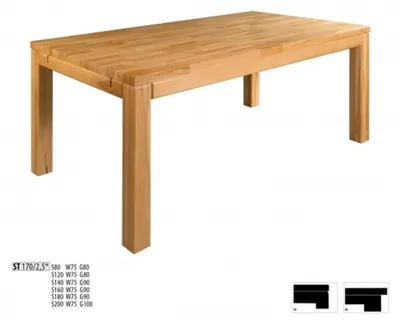 Produktbild von Esstisch Holz Tische Wohn Ess Zimmer Tisch  Massivholz Esstische Echtholz 120x80