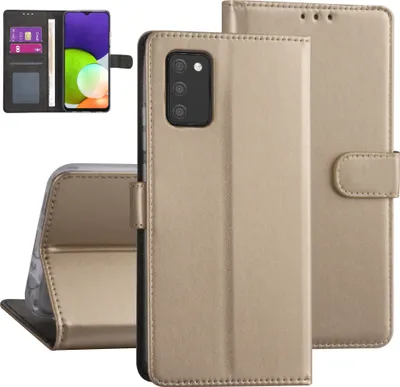 Produktbild von Samsung Galaxy A03s Book type case - Gold - Card holder - Magnetic closure