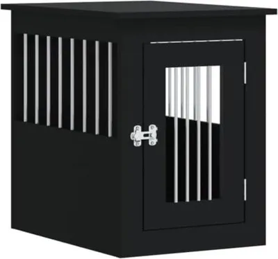 Produktbild von Famanu Hundebank Holz - Praktische Hundebox XL - Hundekäfig