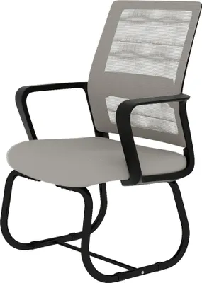 Produktbild von Minimalistischer, moderner Bürostuhl, Metallgestell, für Zuhause&Büro, Grey