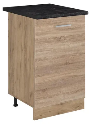 Obrázek produktu pro Spodní skříňka kuchyňské linky Vicco R-Line Sonoma/Zlatý mocný dub 50 cm pracovná doska antracitová, Model 70403