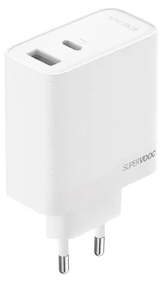 Zdjęcie produktu dla OPPO SuperVOOC, Wewnętrzna, Prąd przemienny, Biały