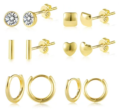 Image de Solidchoice - Boucles d'oreilles hypoallergéniques pour femmes, ornées de zircone cubique