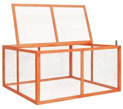 Immagine prodotto di Gabbia per conigli, recinto per piccoli animali, coniglio, realizzata in legno massello di abete, dimensioni 124x120x60 cm