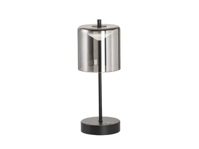 Produktbild von LED Tischleuchte, Akku, USB, Schwarz, Dimmbar, H 34,5 cm