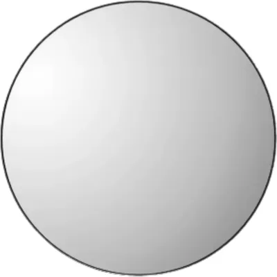 Obrázok produktu pre Tavien Okrúhle nástenné zrkadlo - 60x60 cm - Čierne - Kovový rám - Do kúpeľne, spálne a predsiene