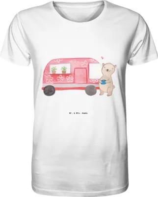 Produktbild von Mr. & Mrs. Panda T-Shirt Bär Camper Größe L - Weiß - Geschenk, Urlaub, Zelten, Campingplatz, Herren-T-Shirt, Wohnmobil, Tshirt, Oberteil, Shirt, Roadtrip, Herren