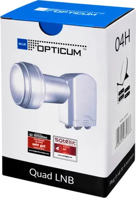 Imagen del producto de Blue OPTICUM Premium LQP-04H, receptor LNBF cuádruple, 0,1 dB, marca "WEISS"