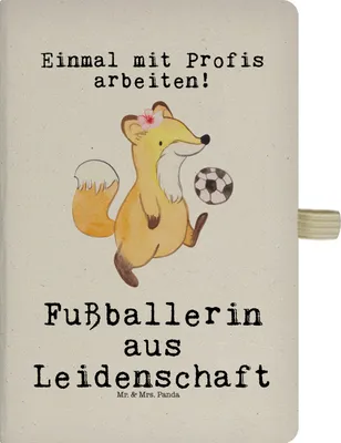 Produktbild von Mr. & Mrs. Panda Kladde Fußballerin Leidenschaft - Transparent - Geschenk, Jubiläum, Fußballspruch, Fußballwitz, Tagebuch, notizbuch, Adressbuch, Glücksbringer, Journal