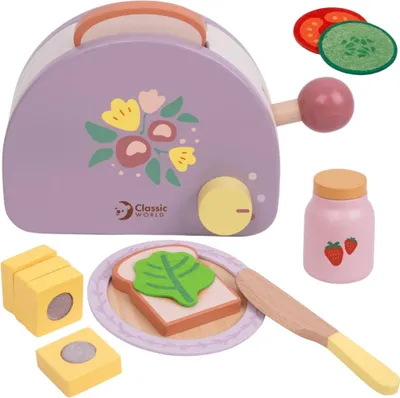 Immagine prodotto di MONDO CLASSICO Tostapane da colazione in legno con accessori 13 el.