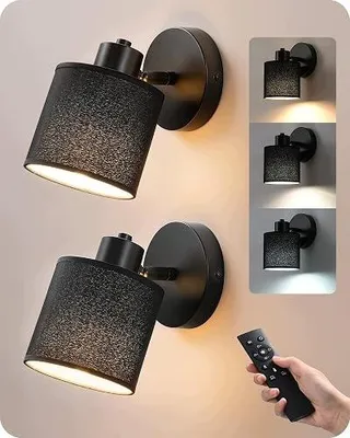 Zdjęcie produktu dla Lampy ścienne czarne LED 9W obrotowe 350 zestaw 2 szt.