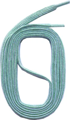 Produktbild von SNORS gestreifte Schnürsenkel flach - WEISS / GRÜN - 5mm - 130cm