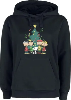 Produktbild von Peanuts Kapuzenpullover Damen Peanuts - Christmas Tree schwarz L