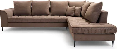 Produktbild von BETTSO Stilvolles Polsterecksofa LILA Seitenauswahl SORO28 Braun Rechts
