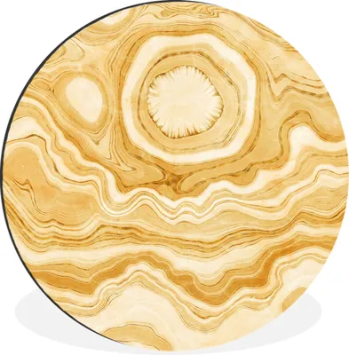 Produktbild von MuchoWow® Aluminium Wandkreis Achat - Edelsteine - Gold Ø 90 cm Wanddeko Modern Wohnzimmer - Mauerkreis - Wandbilder - Runde Bild - Bild aus Aluminium - Schlafzimmer - Wohnzimmerdekoration - Wand Dekoration