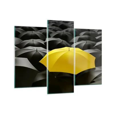 Produktbild von Bilder auf glas - Regenschirme Regen Wetter - 130x100cm - Glasbilder - Wandbilder - Kunstdruck - zum Aufhängen bereit - Wanddekoration aus Glas - Glas Bilder - Wandbild auf Glas - GCB130x100-2564