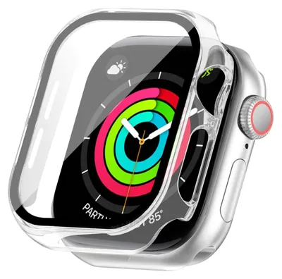 Produktbild von 360 Grad Smartwatch Hülle für Apple Watch Series 10 / 11 42 mm mit Displayschutz Case Watch Cover Bumper Rundum Schutzhülle Uhr Bildschirmschutz Transparent