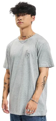 Image de Mister Tee - T-shirt "Easy Sign" pour hommes, modèle TN1859 (Taille M), couleur gris chiné