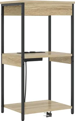 Produktbild von Nachttisch mit Regal Sonoma-Eiche 41 x 31 x 76 cm Holzwerkstoff