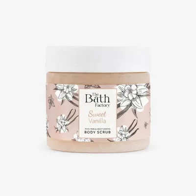 Produktbild von The Bath Factory Sweet Vanilla Körperpeeling 300 g – Pflegendes Salzpeeling