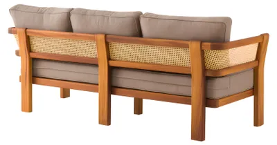Image de Elégant canapé en tissu beige pour terrasse et balcon