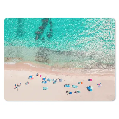 Produktbild von MuchoWow® Mauspad Mousepad Meer - Strand - Sommer - Sonnenschirme - Blau 23x19 cm - Mousepads - Maus Mat - Pad - Mausunterlage - Schreibtischunterlage - Mauspad