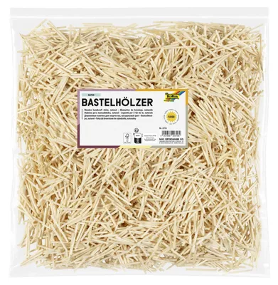 Produktbild von Holzstäbchen Bastelstäbchen Bastelholz - Streichholzformat - 5000 Stück - Naturfarben