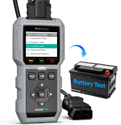 Produktbild von TOPDON ArtiLink500B OBD-2-Fahrzeugdiagnosegerät AL500B mit erweiterten Batterieprüfungskapazitäten