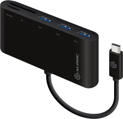 Zdjęcie produktu dla ALOGIC UC3ACR, USB Type-C, USB 3.2 Gen 1 (3.1 Gen 1), Czarny, 5 Gbit/s