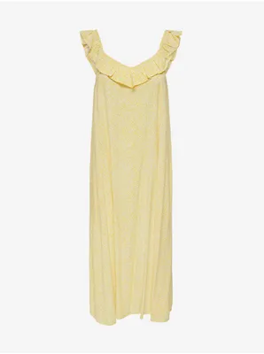 Produktbild von JDY Starr Gelb Gemustertes Schulter Midikleid