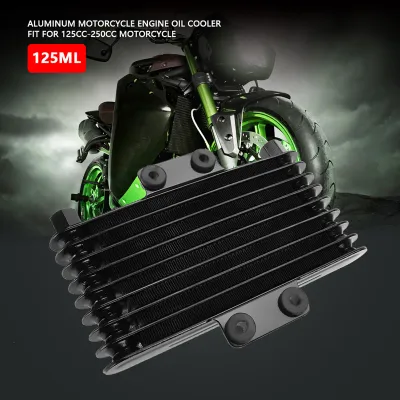 Obrázek produktu pro Hliníkový chladič motorového oleje o objemu 125 ml pro motocykly ATV o objemu 125–250 ccm, černý
