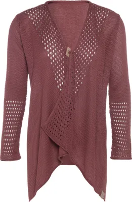 Produktbild von Knit Factory April Strickjacke - Stone Red - 40/42