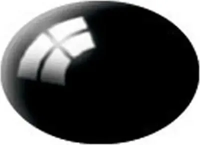 Immagine prodotto di Revell 36107 Aqua-Farbe Schwarz (glänzend) Farbcode: 07 RAL-Farbcode: 9005 Dose 18 ml (36107)