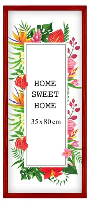 Obrázek produktu pro MG Design, rámeček na obrázky, 35 x 80 cm – vyrobený z pravého dřeva s akrylovým sklem, vhodný k zavěšení i k postavení, pro fotografie, plakáty a puzzle
