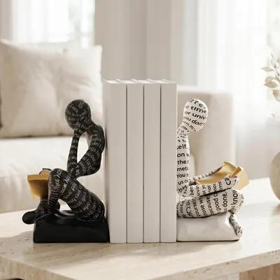 Productafbeelding van Solidchoice - Decoratieve Boekensteunen Set van 2