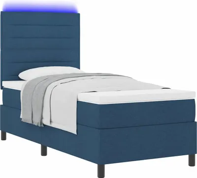 Immagine prodotto di Letto a molle con materasso con led Blu 90 x 190 cm Tessuto