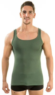 Produktbild von HERMKO 63000 Herren Funktionsunterwäsche Unterhemd (Weitere Farben), Größe:D 5 = EU M, Farbe:olive