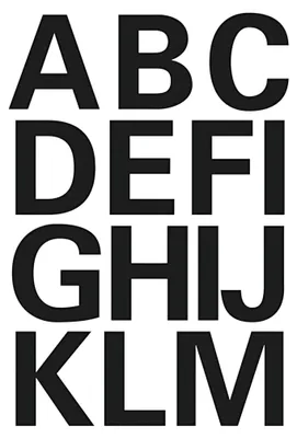 Produktbild von Herma Buchstaben, 25mm, A-Z, wetterfest, Folie, schwarz, 4167