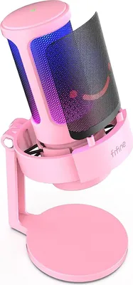 Image de FIFINE Microphone USB set Podcast Studio PC Condensateur Gaming Contrôle RGB, bouton muet