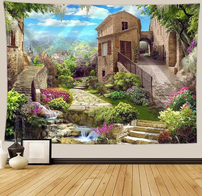 Obrázek produktu pro Dovolená Tapiserie Domácí kultura Krajina Tapiserie Obývací pokoj Ložnice Dekorace Tapiserie Pokojová záclona Plážový ručník (180cm x 230cm, Barva 29)
