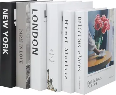Productafbeelding van Set van 6 Decoratieve Boeken voor Thuisdecoratie