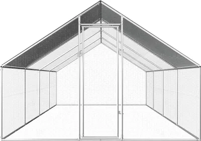Immagine prodotto di vidaXL Gabbia per polli da esterno 2,75x8x1,92 m Acciaio zincato