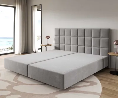 Produktbild von DELIFE Boxspringgestell Dream-Fine Mikrofaser Grau 200x200 cm