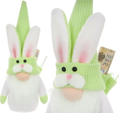 Produktbild von Deko-objekt Zwerg Osterhase Frühlingsdekoration grün 20cm