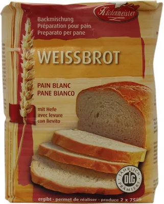 Produktbild von Küchenmeister Weissbrot Brotmischung Brot Backmischung mit Hefe 1kg