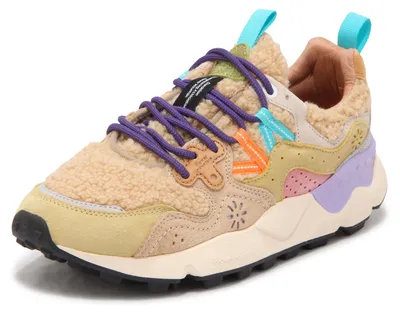 Imagen del producto de 7612 Zapatillas deportivas para mujer, diseño "Flower Mountain YamanO3", material: gamuza/terciopelo