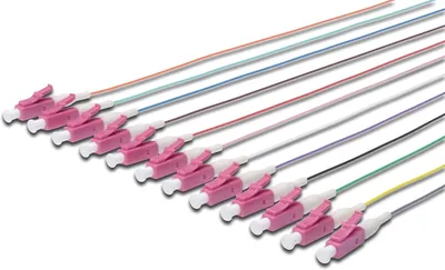 Immagine prodotto di DIGITUS LWL Pigtails LC simplex OM4 12Stk 2.00m