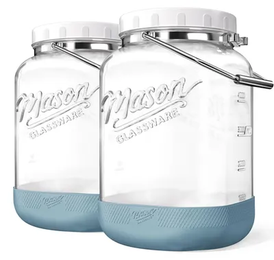 Vorratsgläser 2er-Set, 5,5 L, Glas, Schraubdeckel, BPA-frei