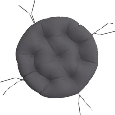 Immagine prodotto di Cuscino Rotondo Antracite Ø 60x11 cm in Tessuto Oxford