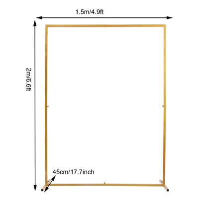 Obrázek produktu pro Stojan pro svatební oblouk, vysoce kvalitní železo, 6,6ft x 4,9ft, zlatá barva